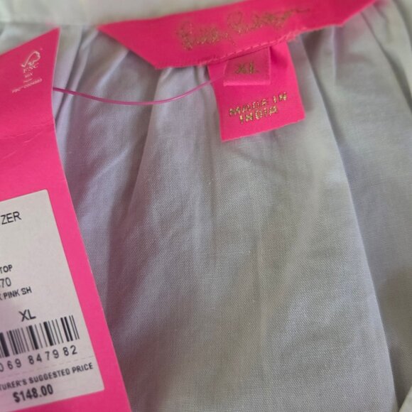 NWT Lilly Pulitzer Tunic Resort Wear Top White Pink XL - Picture 5 of 5